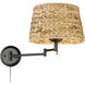Eleanor 13 inch 100.00 watt Matte Black Adjustable Sconce Wall Light 